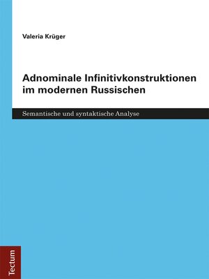 cover image of Adnominale Infinitivkonstruktionen im modernen Russischen